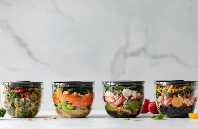 Healthy food in meal planning containers